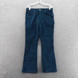 Kensie Jeans The Savannah High Rise Flare Jeans 8/29 Blue Women Corduroy Stretch